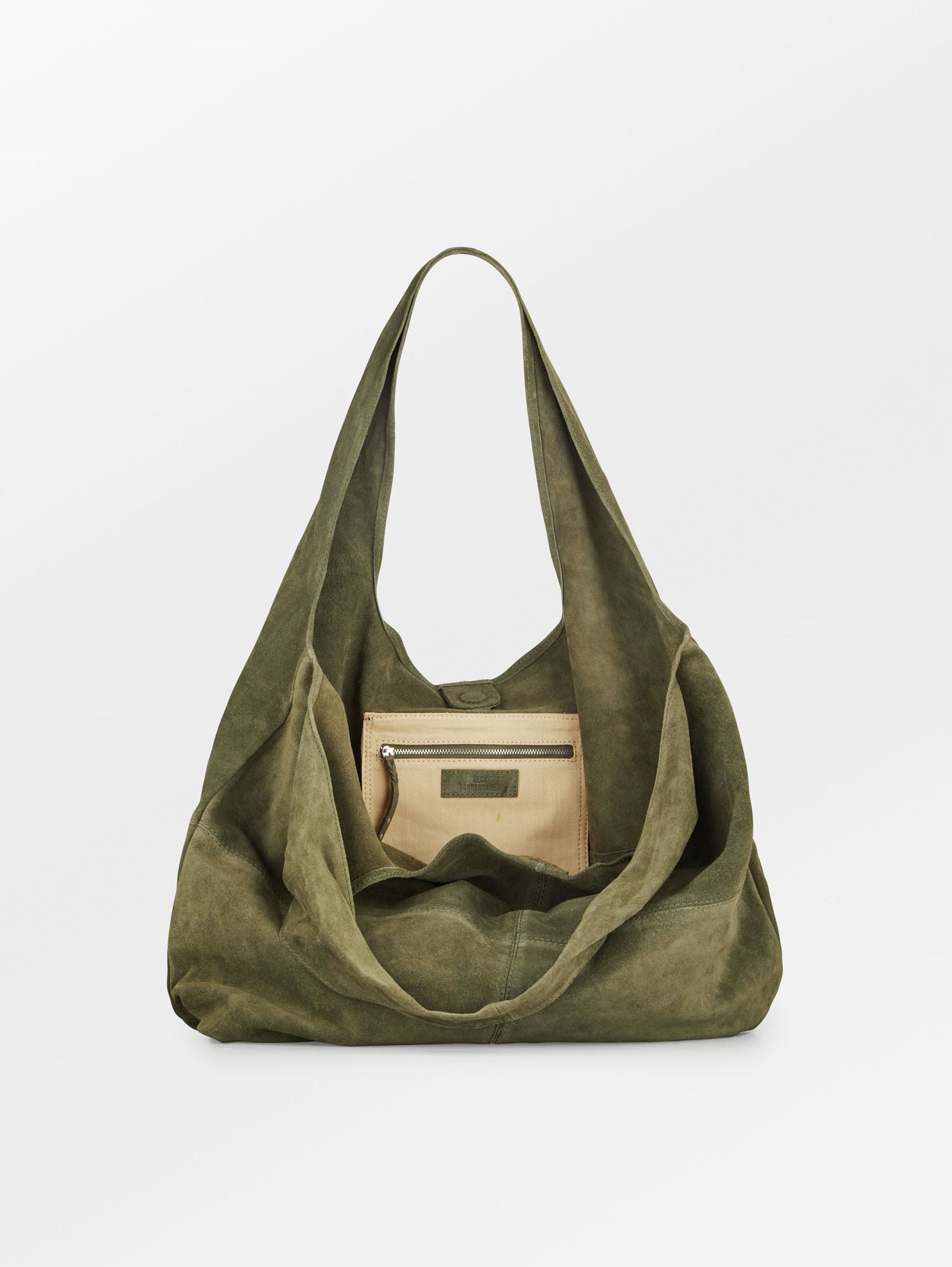 Suede Dalliea Shopper Bag - Green OneSize Becksöndergaard.se