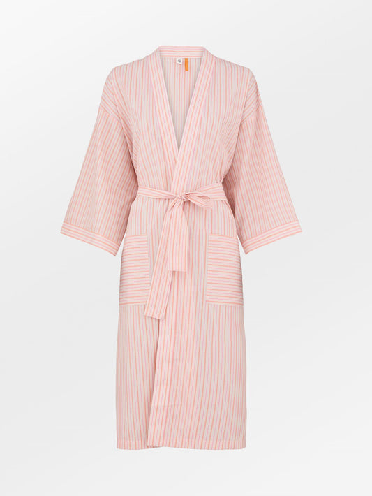 Becksöndergaard, Stripel Luelle Kimono - Peach Whip Pink, homewear, homewear