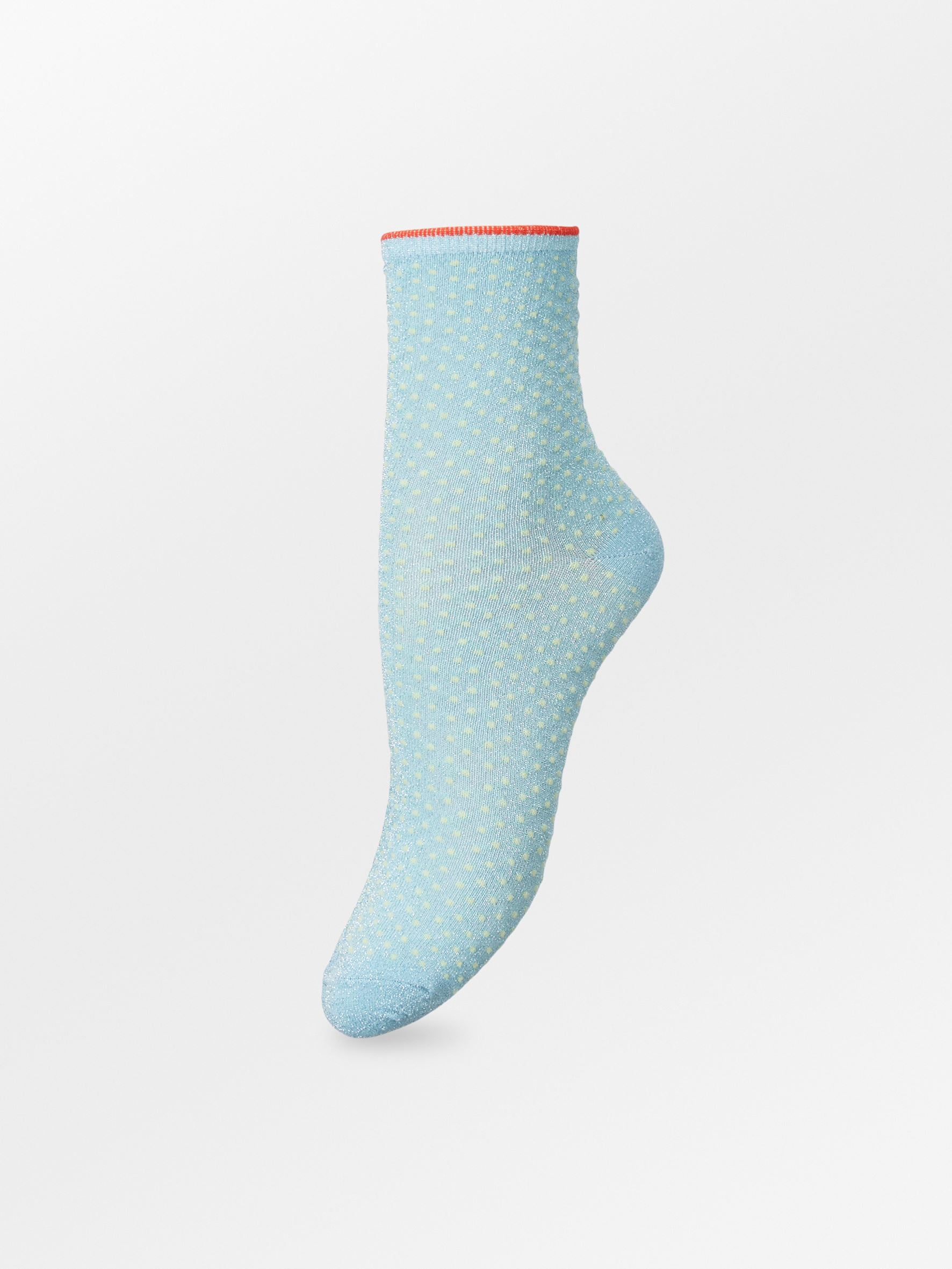 Becksöndergaard, Dina Small Dots Coll. - Powder Blue, socks, socks