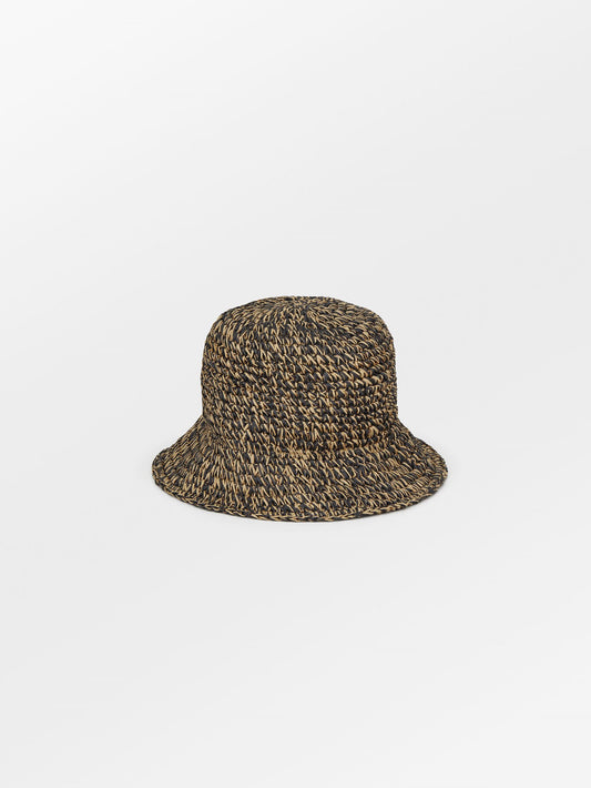 Florio Bell Bucket Hat - Black/Nature  Clothing Becksöndergaard.se
