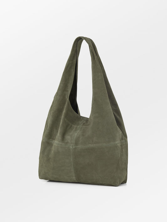 Suede Dalliea Shopper Bag - Green  OneSize Becksöndergaard.se