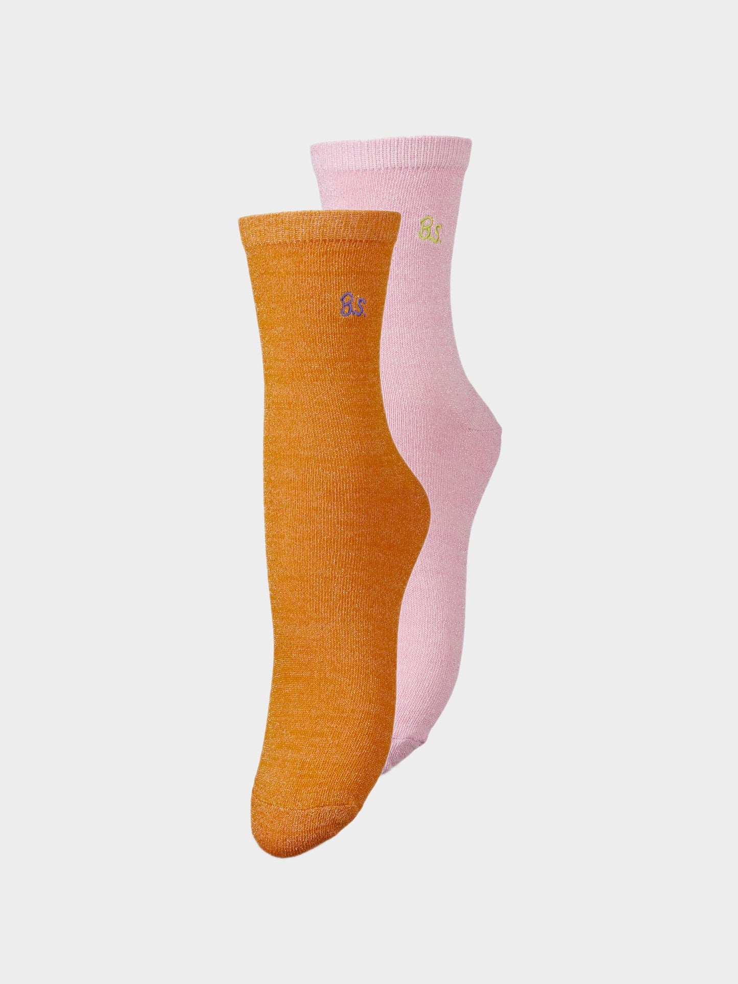 Becksöndergaard, Bessa Glam Sock 2 Pack - Orange/Blush, archive, archive, sale, sale