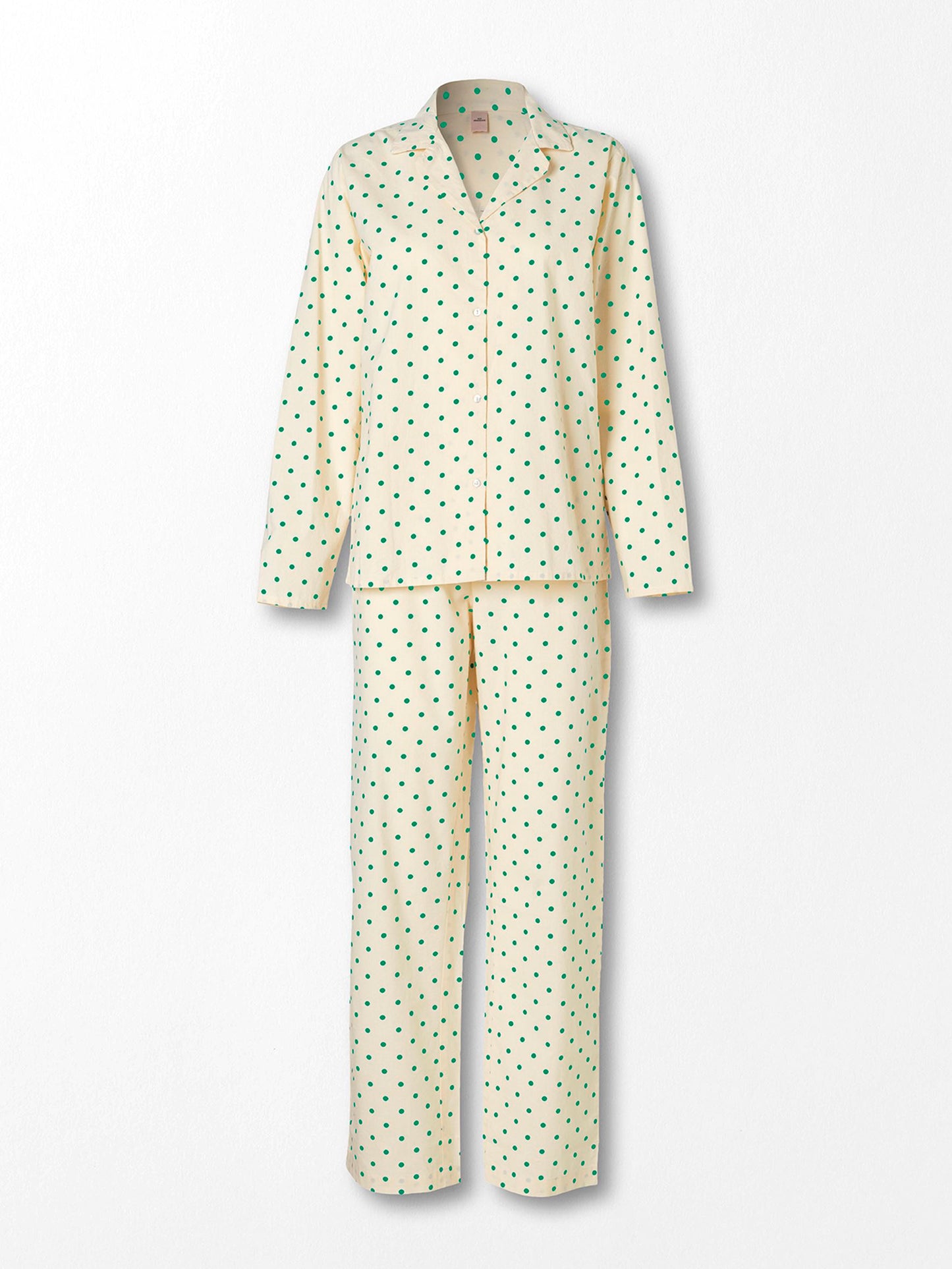 Dot Pyjamas Set - Green  Clothing Becksöndergaard.se