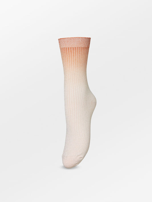 Becksöndergaard, Gradiant Glitter Sock - Peach Whip Pink, socks, archive, sale, socks