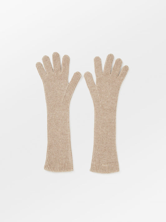 Becksöndergaard, Woona Long Gloves - Dark Beige Melange, archive, sale, sale, archive
