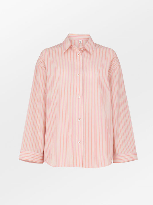 Stripel Wide Shirt - Pink  Clothing Becksöndergaard.se