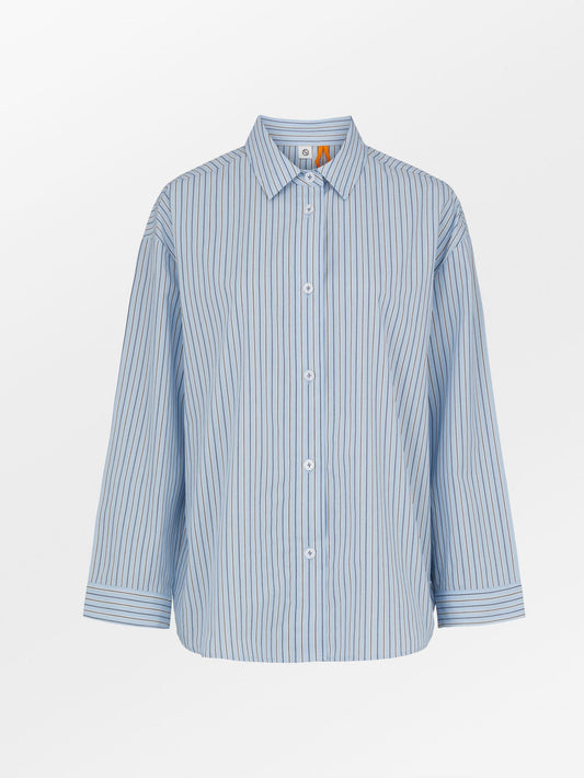 Stripel Wide Shirt - Blue Sky  Clothing Becksöndergaard.se